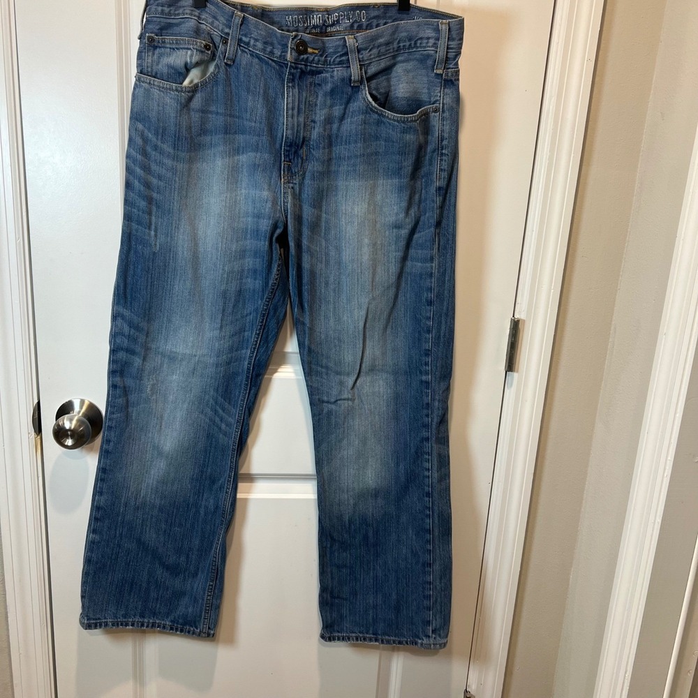 Mossimo Mens Jeans Straight Leg Medium Wash Blue 36x30